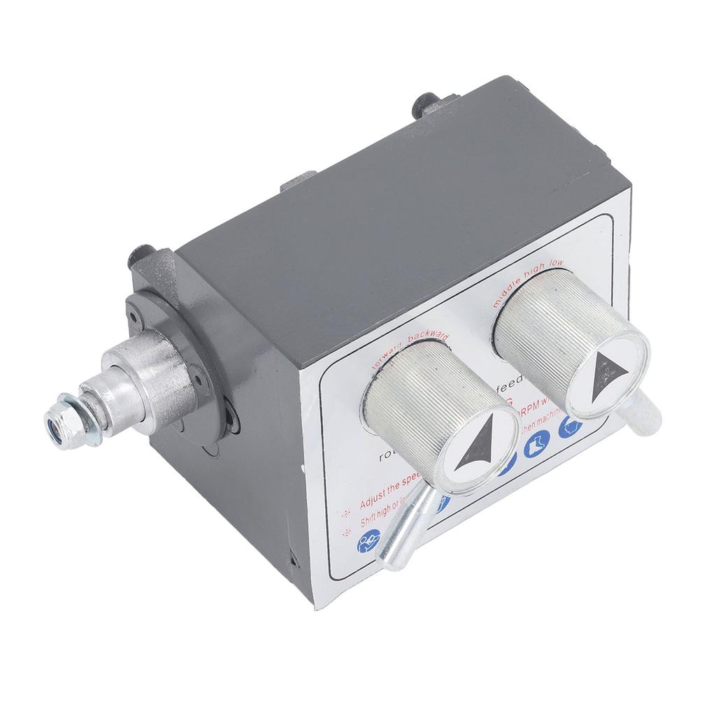Drehbank Getriebe Mini Einstellbare Geschwindigkeit 3 Stufen Schaltkasten Links Rechts Selbsttätiger Vorschub für 180 210 750