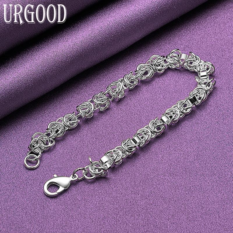 925 prata esterlina multi cruz corrente circular pulseira casamento moda jóias