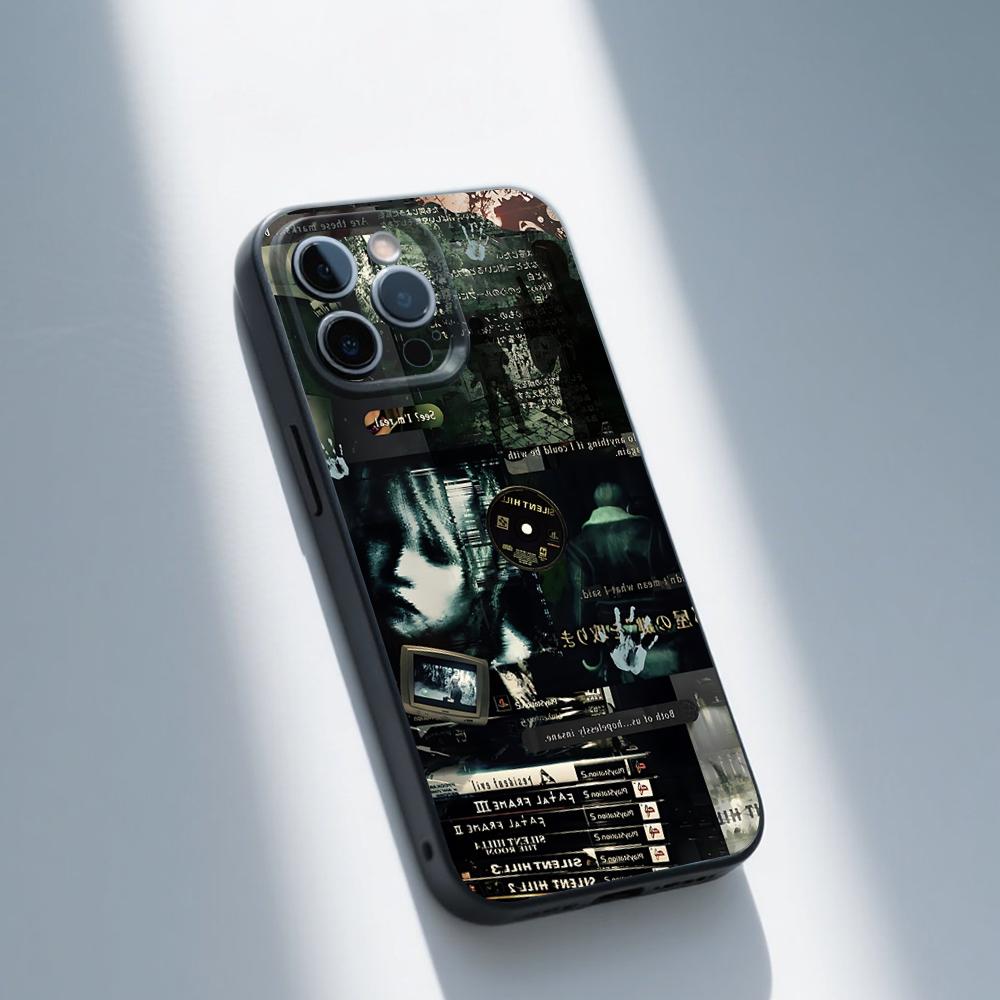 

S-Silent Horror Hill Game Phone Case For iPhone 16,15,14,13,12,11,Pro,Max,Plus,X,XS,SE,E,Mini,Soft Silicone Black Case iPhone14