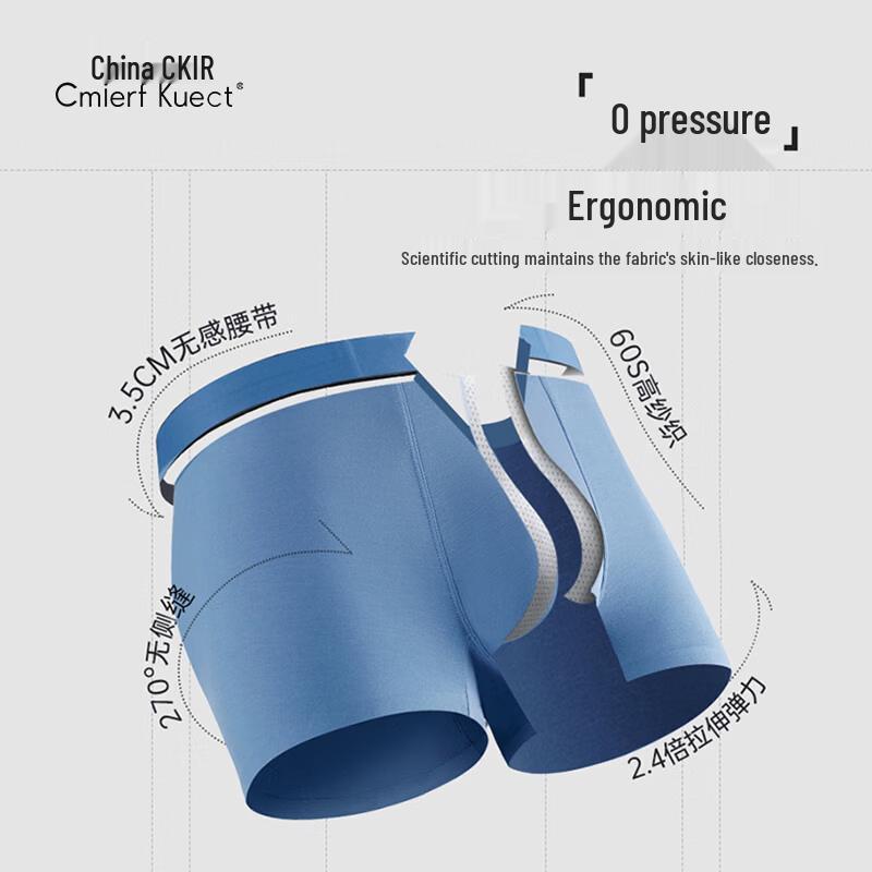 Cmierf Kuect Men's Seamless Modal Boxer Briefs 3-Pack