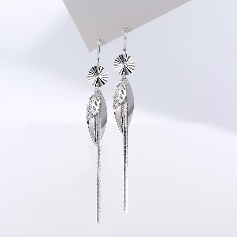 

Mori Deciduous Leaf Fringed Earrings Women s Fashion Earrings Round Face Thin Temperament Girls Earrings