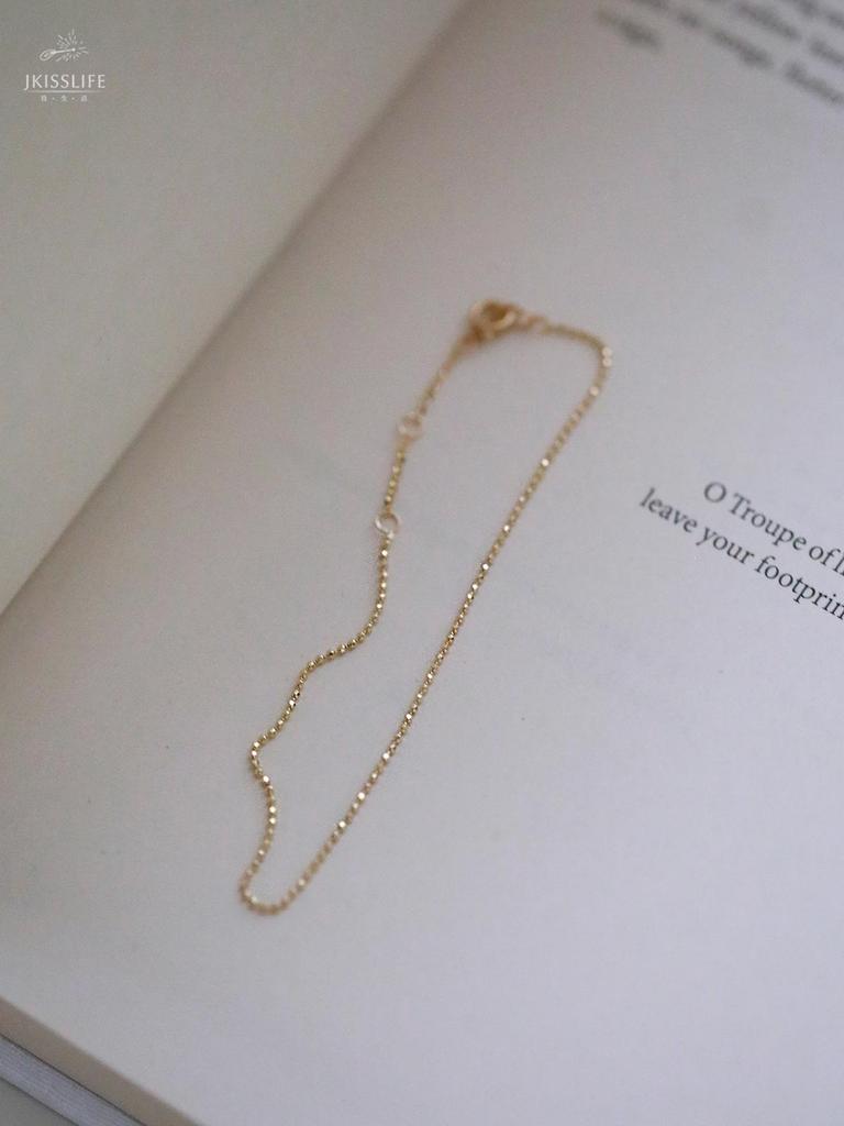 Xin Zhe Mei S925 Sterling Silver Gold-Plated Women’s Light Luxury Fine Gold Bean Bracelet