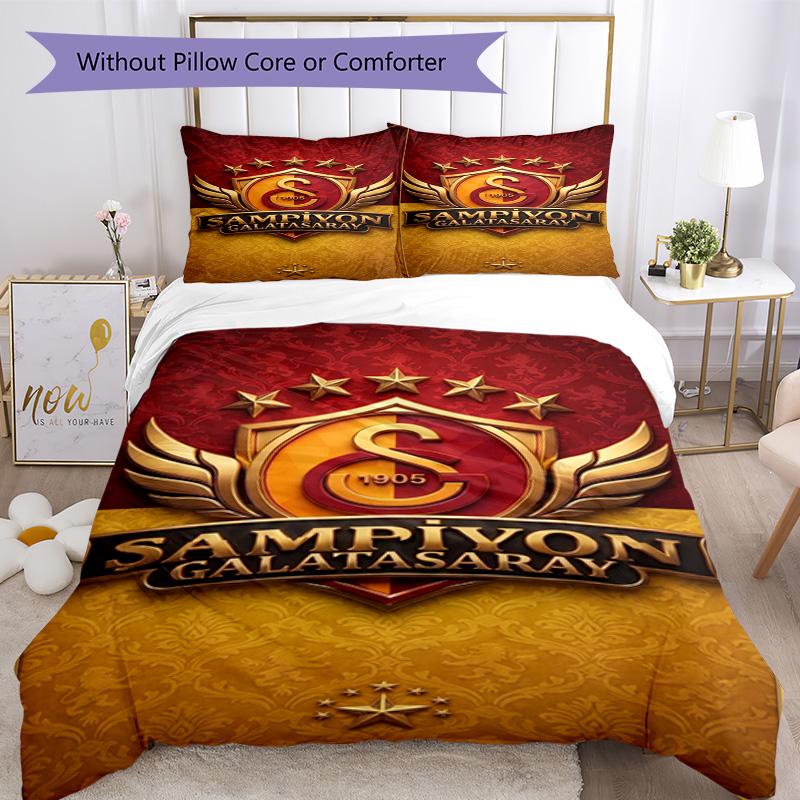 Set Biancheria da Letto Galatasaray Traspirante Copripiumino con Federe Biancheria da Letto Decorativa per Camera da Letto Decorazione della Casa Regalo di Compleanno