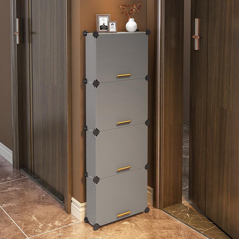 Luxuriöses Ultradünnes Schuhregal, Eingangsbereich und Tür-Aufbewahrungsständer für Zuhause, Platzsparendes Flur-Seitenschrank, Klein Schmal Einfach