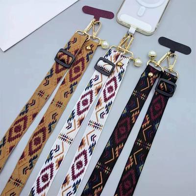 Retro Pattern Neckband Phone Lanyard Anti-loss Adjustable Crossbody Phone Straps Mobile Phone Hanging Chain For Women Gift