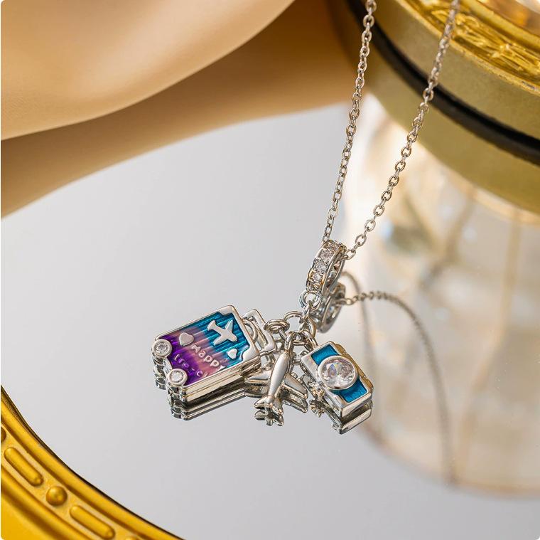 Titanstahl Halskette - Elegante Halskette für Damen - Herzförmiger Anhänger Zubehör