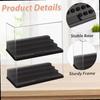 Display Case Clear Shelf Wide 3 Tier Box For Minifigures - Acrylic Protector For Small Pop Figures - Transparent Showcase Storag