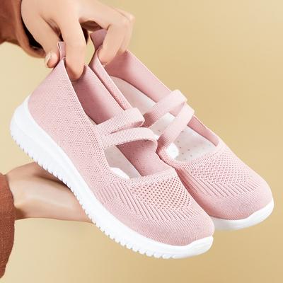 Shoes Women's Cloth Shoes,Big Size Breathable Flying Weave Shoes Soft Sole Casual Shoes