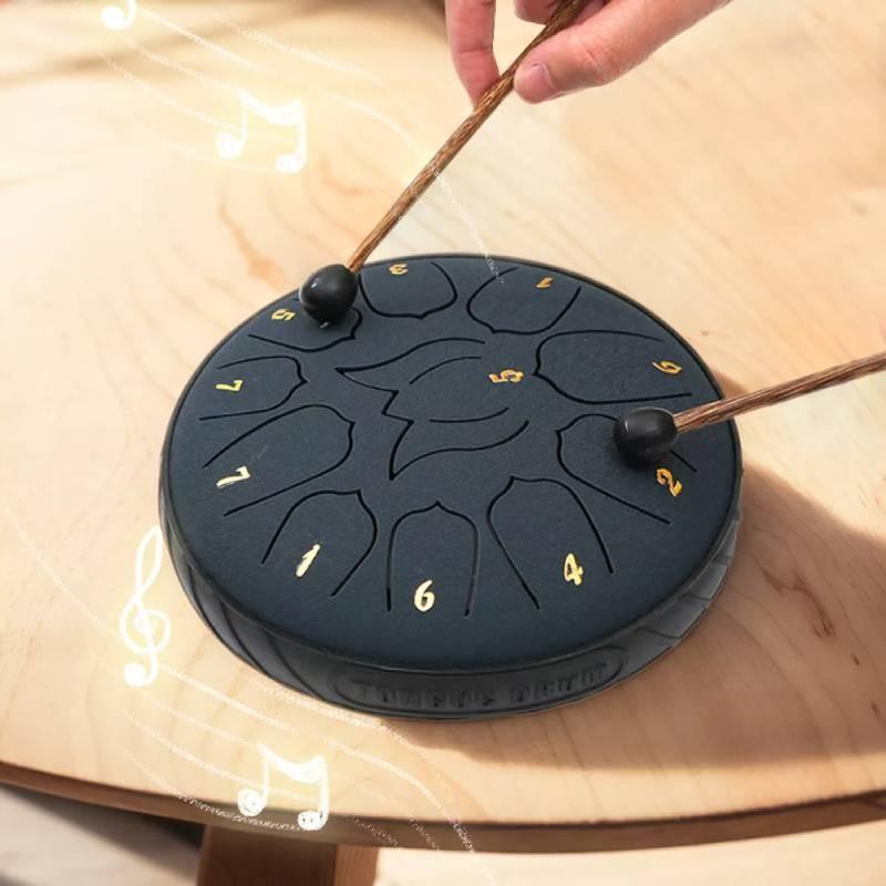Notes 11 Rain Chime Drum Steel Tongue Drum Music Instrument Tool Educational