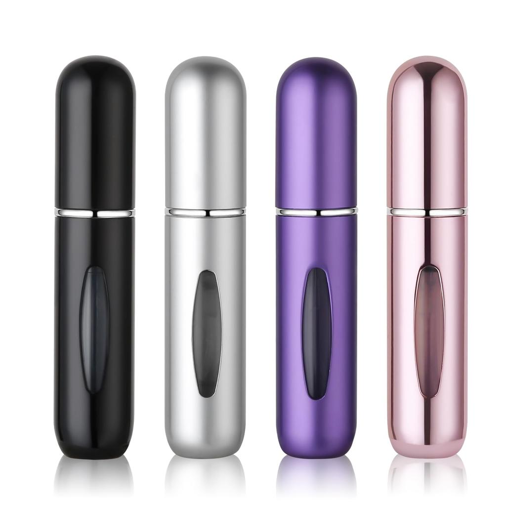 4Pcs Pocket Perfume Dispenser - Travel Perfume Bottle Refillable 5ml Spray Bottle - Perfume Travel Refillable Leak Proof