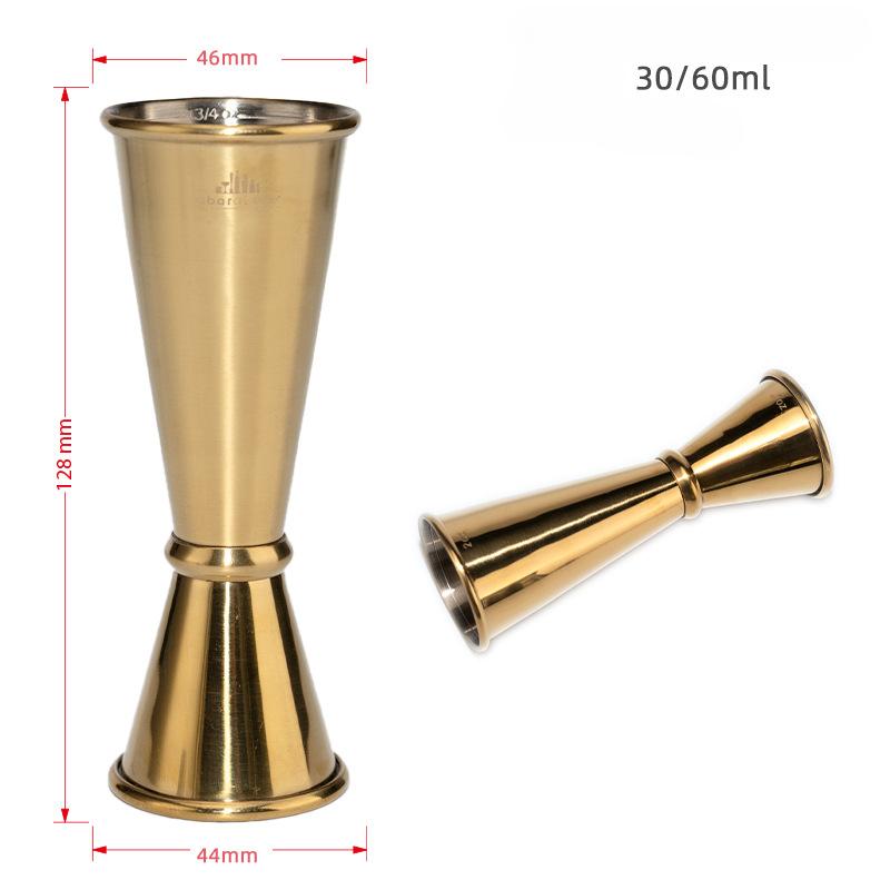 

New Cocktail Wine Shaker Measure Cup 30/60ml Stainless Steel Double Shot Drink Spirit Measure Jigger Kitchen Supplies Tools Bar