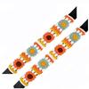 3PCS Cute Crochet Steering Wheel Covers Boho For Women Sunflower Seat Belt Pads Car Steering Wheel Covers