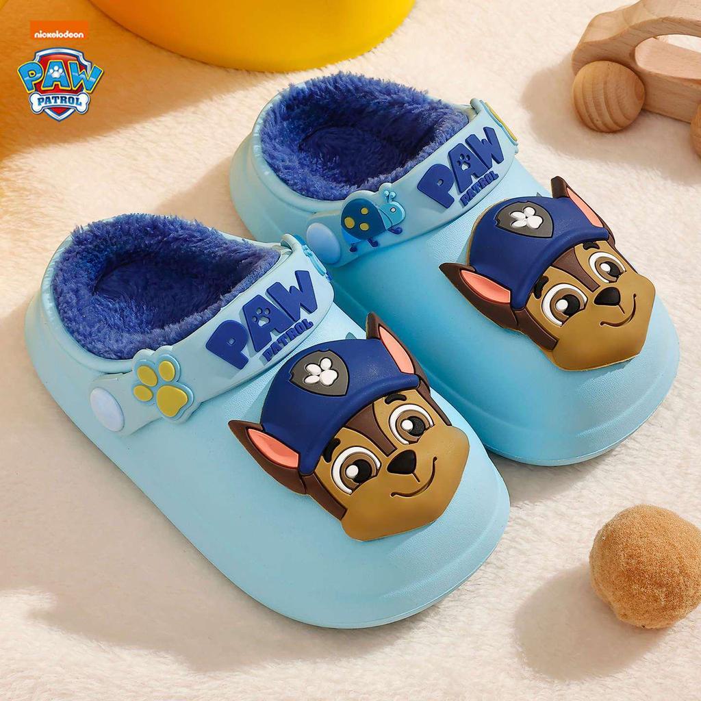 Paw Patrol Kids' Winter Slippers: Warm, Closed Heel, Anti-Slip, Waterproof Fur Shoes for Boys & Girls