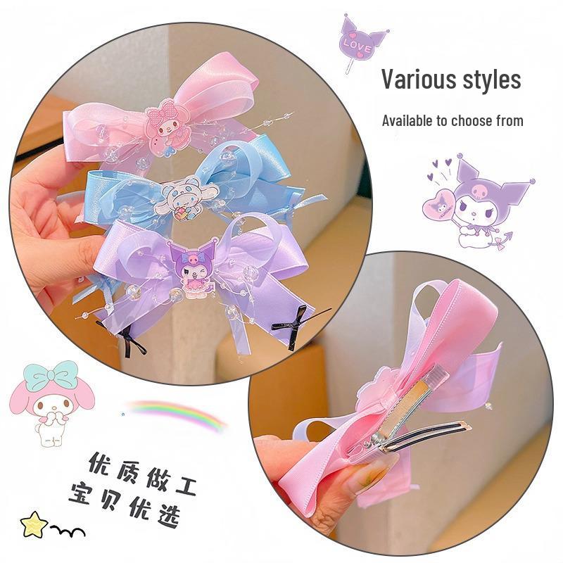 Kuromi Butterfly Hair Clips for Girls - 2025 New Cartoon Melody Side Clips