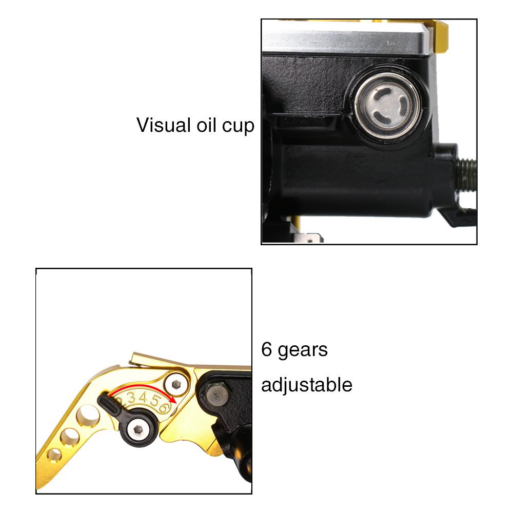 ZSDTRP 1Pair 22mm Motorcycle Roller Adjustment Brake Clutch Levers Universal CNC Motorcycle Handlebar Hydraulic Brake Pump