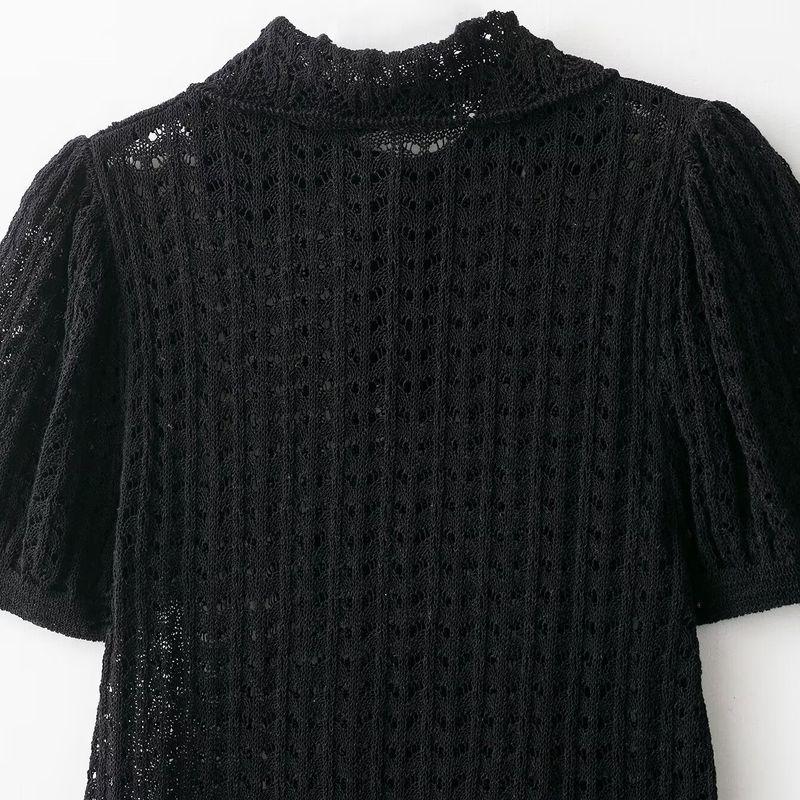 Kaslead New Women Clothes Western Style Fashion Knitted Shirt Collar Versatile Top 6236105