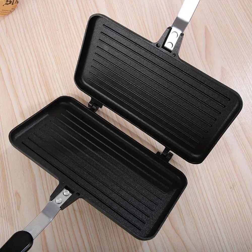 Heat-resistant Breakfast Sandwich Baking Pan Double-Sided Sandwich Maker Toast Frying Pan  Bread