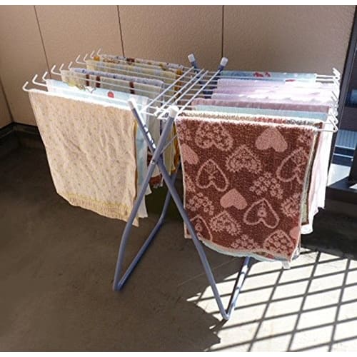 Kawase Universal Towel Hanger/Indoor Clothes Drying Rack, S-Type, Blue