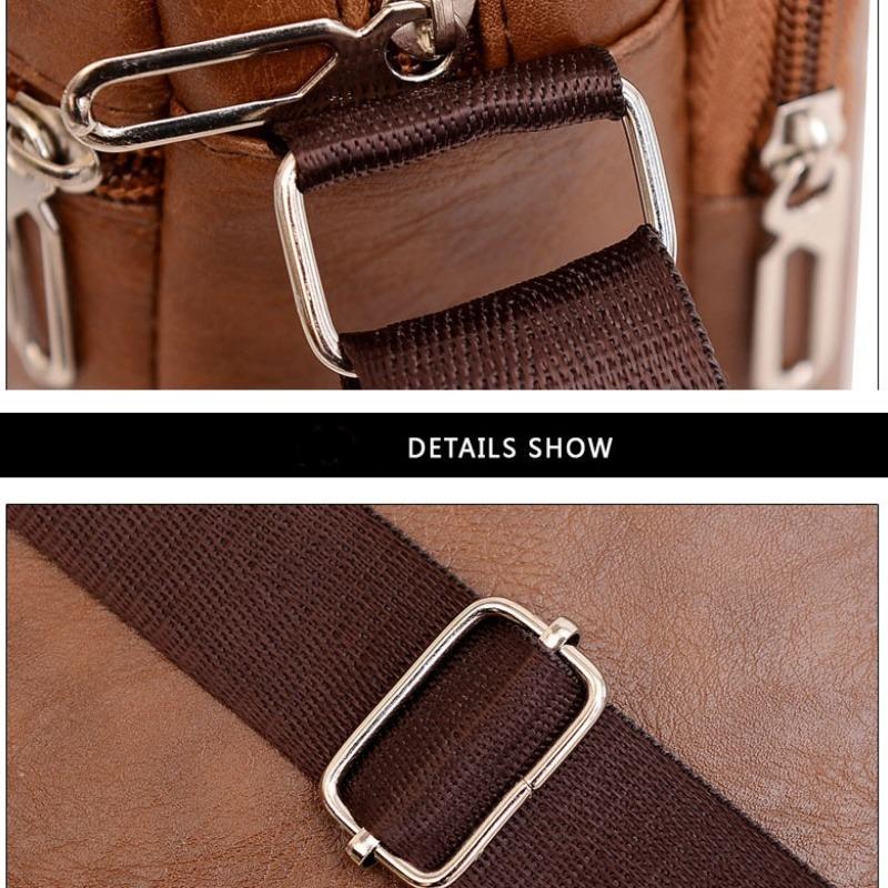 Fashion Men Messenger Bags PU Leather Handbags for Man Male Crossbody Bag Casual Storage Shoulder Bag Zipper Direction Random