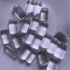 White Crystal Cylinder Pendant Beads for DIY Bracelet Crafting