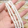 1String, White Yellow Natural Shell Beads for Jewelry Making DIY Necklaces, Bracelets Anklets Accessory, Unique Gifts for Halloween, Christmas 38cm