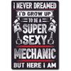 US Mechanic Garage Vintage Retro Tin Sign Door Wall Decor Metal Bar Pub Poster