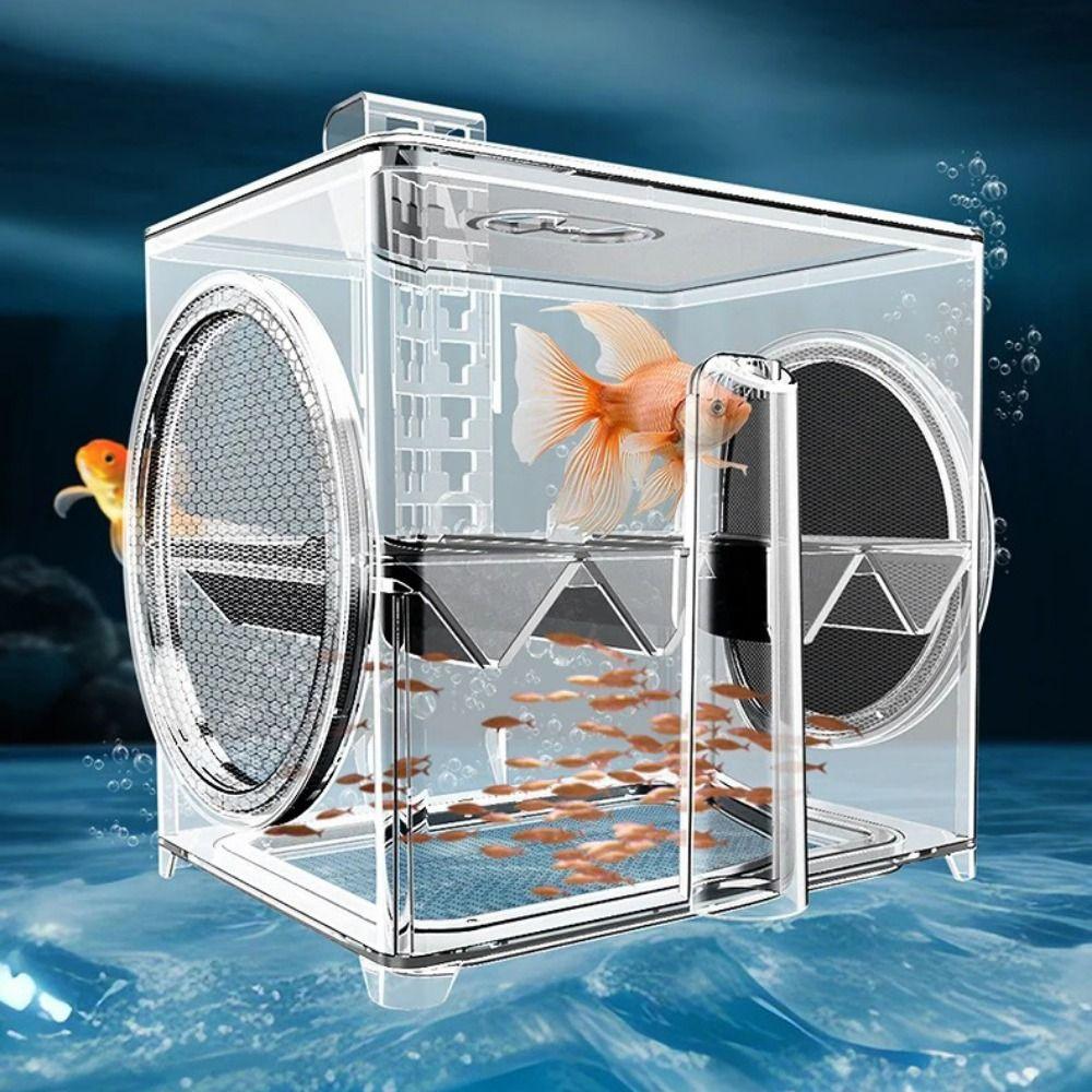 Transparent Fish Breeding Box Pneumatic Fish Isolation Box Fish Egg Laying Room  Guppy