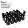 20pcs M12x1.5 Wheel Lug Nuts 35mm 6061 Aluminum Alloy Closed End Replacement for Chevrolet Camaro 1983‑2002Black