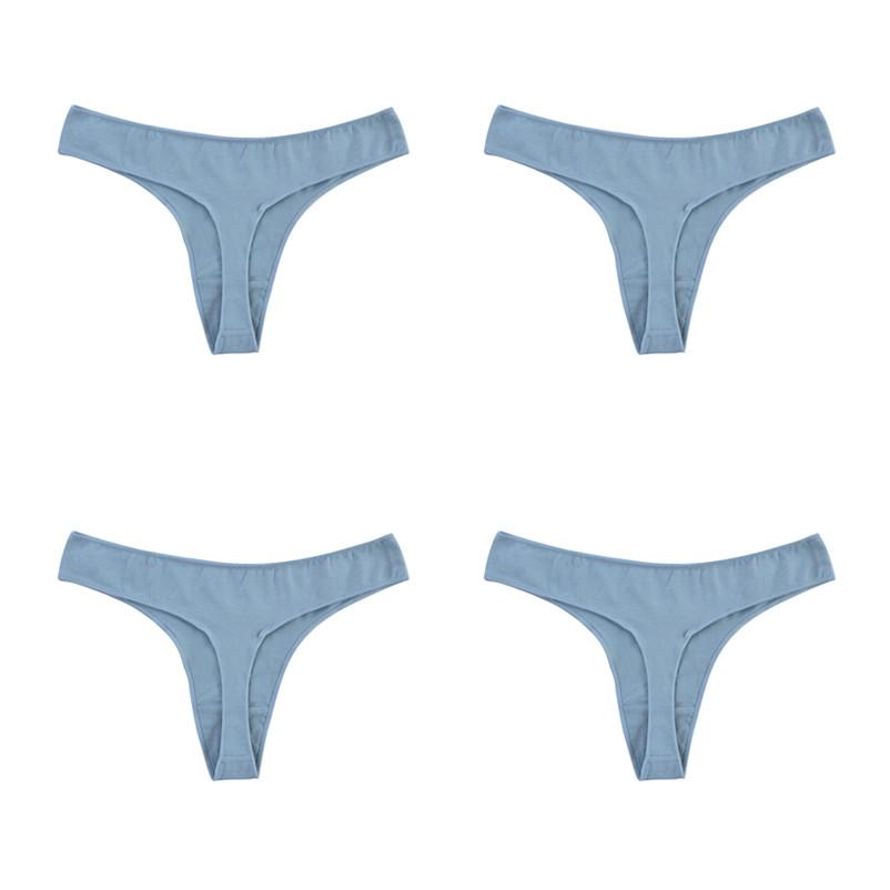 4PCS Unterwäsche Damen G-String Sexy Slips Baumwollhöschen Damen Atmungsaktive Tangas Niedrige Taille Unterwäsche