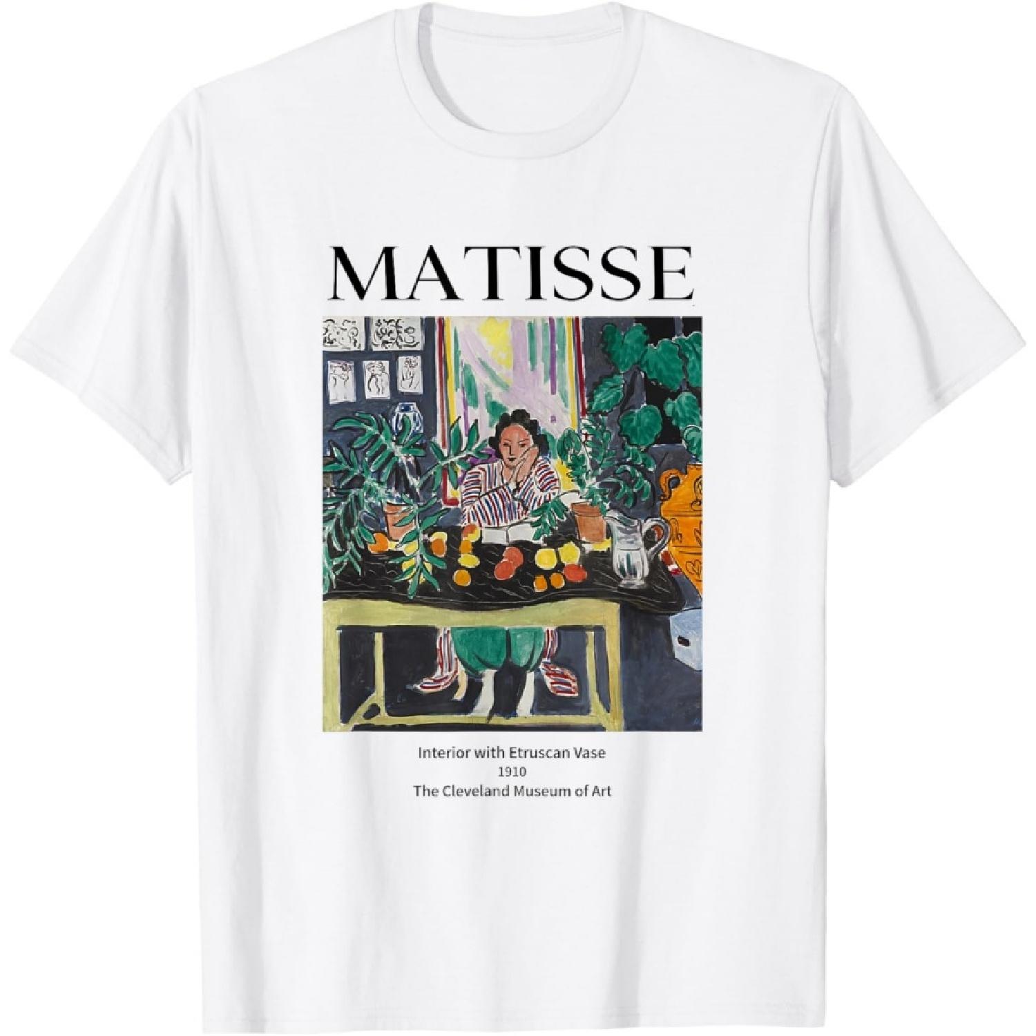Matisse Art Tee Famous Vintage Painting Shirt Aesthetic Art T-Shirt S