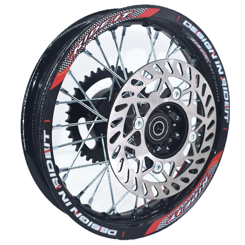 Aluminiumlegierung 1,85x12" Zoll Hinterradfelge Kreisrad mit Scheibenbremse Ritzel für KLX CRF Kayo BSE Dirt Pit Bike Motorrad