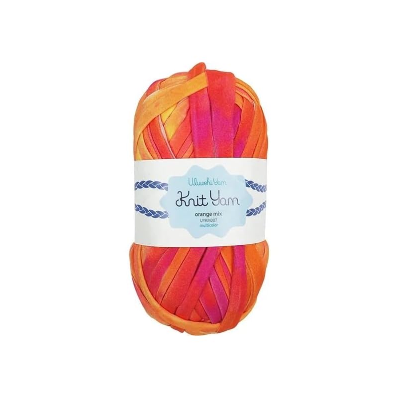 

urbehi yarn knitting yarn t-shirt yarn orange mix 100g [uyky-UYKM007]