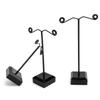 Metal Jewelry Display Stand Black Clear Acrylic Stud Earring Holder Hook Hanger Counter Case Jewelry Organizer Bouches Ornament