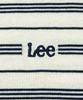 LEE Collared Striped Short Sleeve Knit Ivory