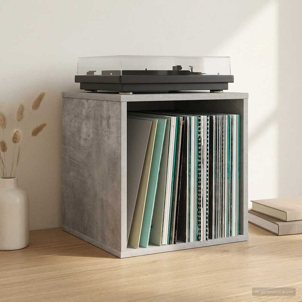 Vinyl Album Box 2 pcs. Concrete Grey 37 x 365 x 38 cm