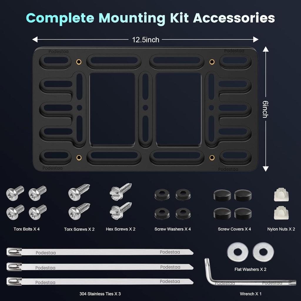 Front Bumper License Plate Bracket Holder for Toyota 2000-2025 RAV4 Corolla Camry Hybrid 4Runner Tundra Tacoma Car Plate Frame Mounting Kit