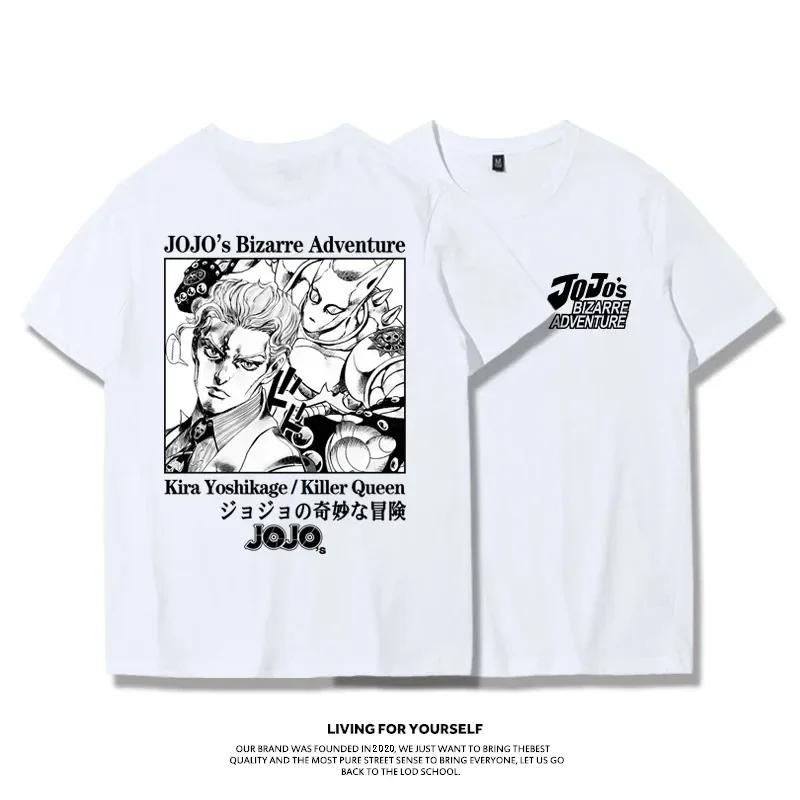 Módní Jojo Bizarre Adventure Tričko s krátkým rukávem Vaporwave Estetické tričko Jotaro Harajuku Y2k Tričko Oversized Muži Dámské Topy