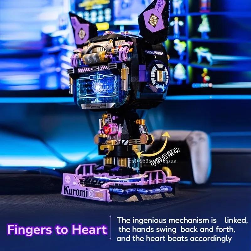 Building Blocks Kuromi Semi-mechanical Assembly Toy Collector Model Cartoon Desktop Ornaments Children's Holiday Gift