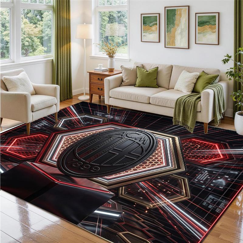 AC Milan Design Crystal Velvet Rug Soft Decorative Mat for Bedroom Entrance