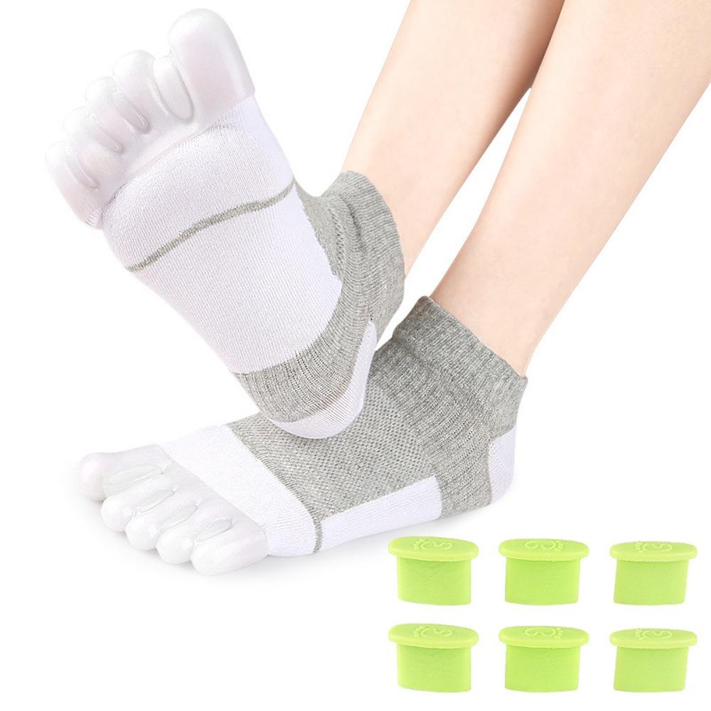 

High Elasticity Split Toe Socks Adjustable Breathable Five-toe Split Socks Five Toe Separation 3D Wrapped Heel білий