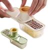 3-in-1 Vegetable Slicer Grater Stainless Steel Food Cutter Slicing Machine with Hand Guard Julienne Mash Vegetable Prep Tool for Kitchen