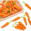 CHGCRAFT 30Pcs Mini Easter Decor Carrots Realistic Fake Fruit Lifelike Carrots Simulation for Floral Arrangements Easter Home Kitchen Display Decor,