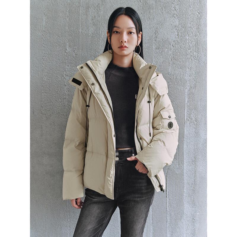 Peacebird Women's Short Hooded Puffer Down Jacket