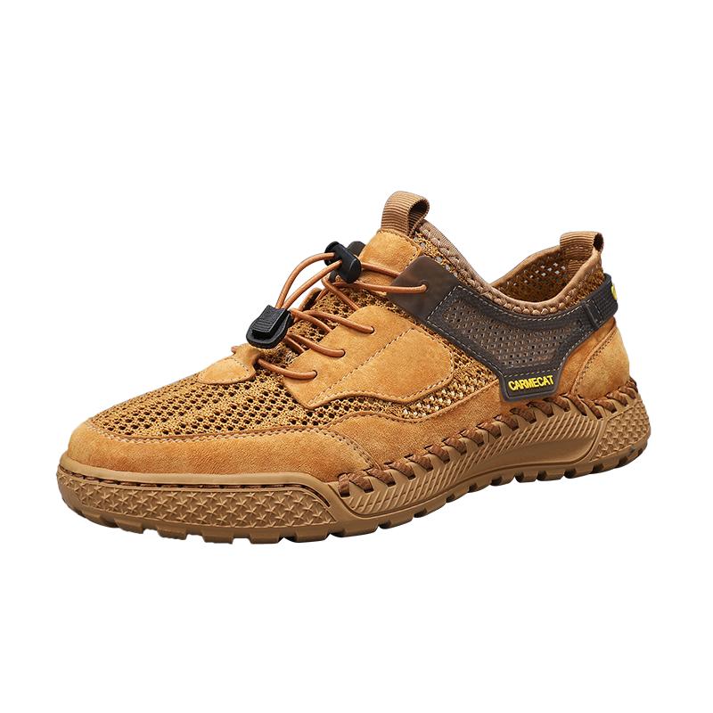

Leisure Outdoor Man Walking Mesh Sneakers Men Fashion Designer Treking Footwear Comfortable Lace Up Casual Shoes Hiking Shoe 38