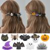 Creative Halloween Bat Pumpkin Spider Small Scratch Clip, Funny Personality Ghost Black Cat Bangs Clip