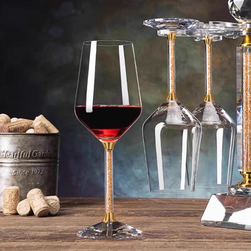 Shangqi Gold Diamant 7-teiliges Rotwein-Set mit Ständer