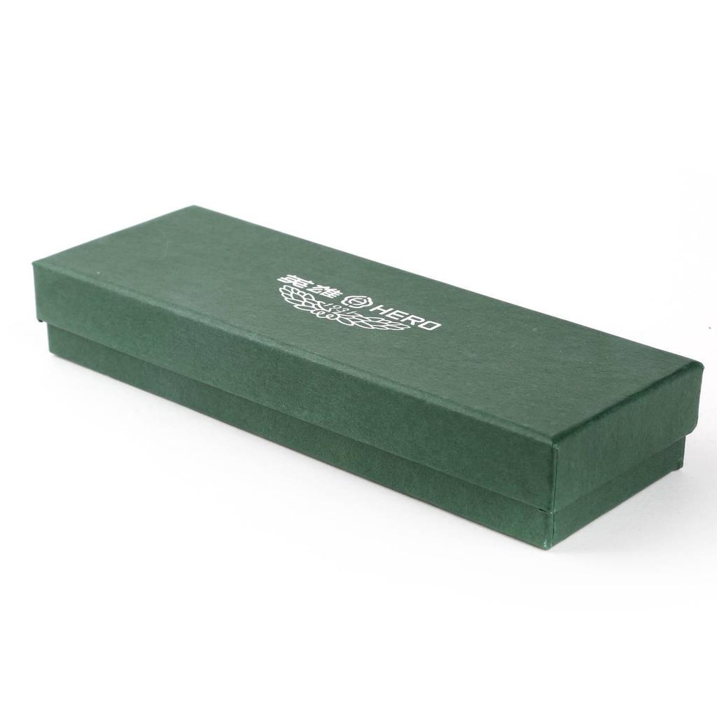 Hero 372-2 Yellow Fountain Pen with Gold Iridium Nib, Gift Boxed for Student and Office Use, Engravable Steel Body.