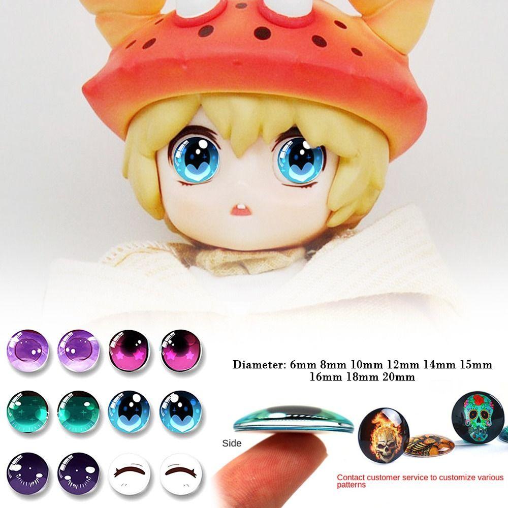 20pcs/10pairs Crystal Puppet Crystal Eyes 6mm-20mm Glitter Crystal Eyes  DIY Doll Accessories