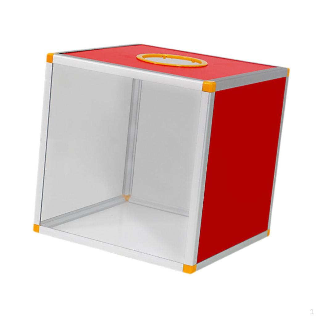 Lucky Draw Box Voting Donation for Annual Meeting Fundraising 30x30x30cm Transparent
