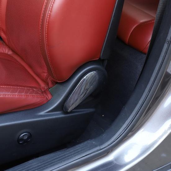 Carbon Fiber Seat Adjust Handle Switch Cover Trim For Dodge Challenger 2010-22